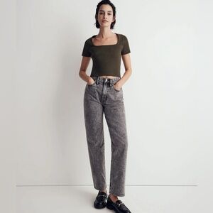 Madewell Square-Neck Crop Sweater Tee